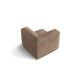 Martina Modulares Sofa Sitzelement, Linke Seite, Sitztiefe 76 cm, aus Samt in Dunkelbeige (Vogue 3), 106x106 cm von Micadoni – Bild 4