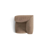 Martina Modulares Sofa Sitzelement, Linke Seite, Sitztiefe 76 cm, aus Samt in Dunkelbeige (Vogue 3), 106x106 cm von Micadoni – Bild 5