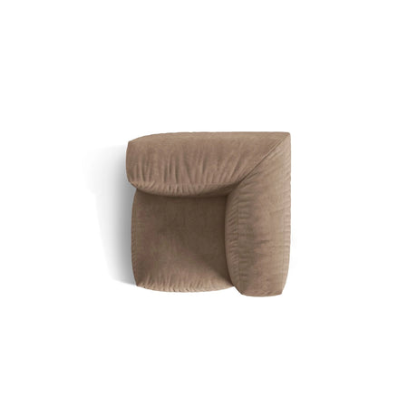 Martina Modulares Sofa Sitzelement, Linke Seite, Sitztiefe 76 cm, aus Samt in Dunkelbeige (Vogue 3), 106x106 cm von Micadoni – Bild 5