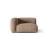 Martina Modulares Sofa Sitzelement, Linke Seite, Sitztiefe 76 cm, aus Samt in Dunkelbeige (Vogue 3), 120x106 cm von Micadoni – Bild 1