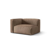 Martina Modulares Sofa Sitzelement, Linke Seite, Sitztiefe 76 cm, aus Samt in Dunkelbeige (Vogue 3), 120x106 cm von Micadoni – Bild 3