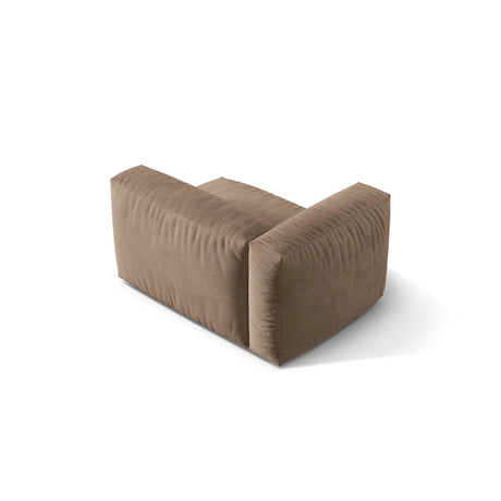 Martina Modulares Sofa Sitzelement, Linke Seite, Sitztiefe 76 cm, aus Samt in Dunkelbeige (Vogue 3), 120x106 cm von Micadoni – Bild 4