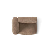 Martina Modulares Sofa Sitzelement, Linke Seite, Sitztiefe 76 cm, aus Samt in Dunkelbeige (Vogue 3), 120x106 cm von Micadoni – Bild 5