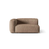 Martina Modulares Sofa Sitzelement, Linke Seite, Sitztiefe 76 cm, aus Samt in Dunkelbeige (Vogue 3), 160x106 cm von Micadoni – Bild 1
