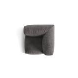 Martina Modulares Sofa Sitzelement, Linke Seite, Sitztiefe 76 cm, aus Samt in Grau (Vogue 15), 106x106 cm von Micadoni – Bild 5