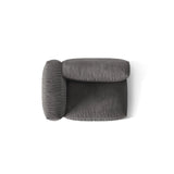 Martina Modulares Sofa Sitzelement, Linke Seite, Sitztiefe 76 cm, aus Samt in Grau (Vogue 15), 120x106 cm von Micadoni – Bild 5