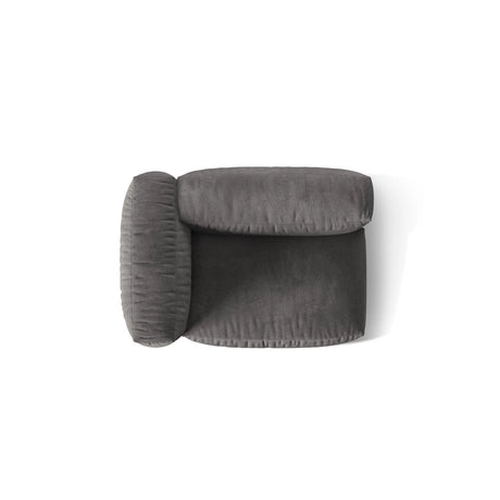 Martina Modulares Sofa Sitzelement, Linke Seite, Sitztiefe 76 cm, aus Samt in Grau (Vogue 15), 120x106 cm von Micadoni – Bild 5