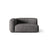 Martina Modulares Sofa Sitzelement, Linke Seite, Sitztiefe 76 cm, aus Samt in Grau (Vogue 15), 160x106 cm von Micadoni – Bild 1