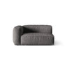 Martina Modulares Sofa Sitzelement, Linke Seite, Sitztiefe 76 cm, aus Samt in Grau (Vogue 15), 160x106 cm von Micadoni – Bild 1
