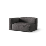 Martina Modulares Sofa Sitzelement, Linke Seite, Sitztiefe 76 cm, aus Samt in Grau (Vogue 15), 160x106 cm von Micadoni – Bild 3