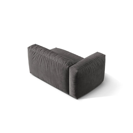 Martina Modulares Sofa Sitzelement, Linke Seite, Sitztiefe 76 cm, aus Samt in Grau (Vogue 15), 160x106 cm von Micadoni – Bild 4