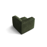 Martina Modulares Sofa Sitzelement, Linke Seite, Sitztiefe 76 cm, aus Samt in Grün (Vogue 11), 106x106 cm von Micadoni – Bild 4