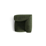 Martina Modulares Sofa Sitzelement, Linke Seite, Sitztiefe 76 cm, aus Samt in Grün (Vogue 11), 106x106 cm von Micadoni – Bild 5