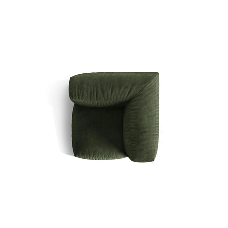 Martina Modulares Sofa Sitzelement, Linke Seite, Sitztiefe 76 cm, aus Samt in Grün (Vogue 11), 106x106 cm von Micadoni – Bild 5