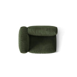 Martina Modulares Sofa Sitzelement, Linke Seite, Sitztiefe 76 cm, aus Samt in Grün (Vogue 11), 120x106 cm von Micadoni – Bild 5