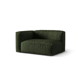 Martina Modulares Sofa Sitzelement, Linke Seite, Sitztiefe 76 cm, aus Samt in Grün (Vogue 11), 160x106 cm von Micadoni – Bild 3
