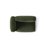 Martina Modulares Sofa Sitzelement, Linke Seite, Sitztiefe 76 cm, aus Samt in Grün (Vogue 11), 160x106 cm von Micadoni – Bild 5