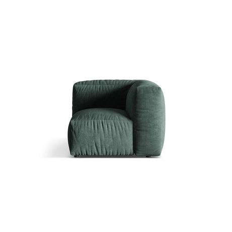 Martina Modulares Sofa Sitzelement, Linke Seite, Sitztiefe 76 cm, aus Samt in Petrol (Vogue 12), 106x106 cm von Micadoni – Bild 1