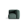 Martina Modulares Sofa Sitzelement, Linke Seite, Sitztiefe 76 cm, aus Samt in Petrol (Vogue 12), 106x106 cm von Micadoni – Bild 1