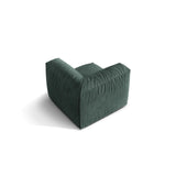 Martina Modulares Sofa Sitzelement, Linke Seite, Sitztiefe 76 cm, aus Samt in Petrol (Vogue 12), 106x106 cm von Micadoni – Bild 4