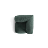Martina Modulares Sofa Sitzelement, Linke Seite, Sitztiefe 76 cm, aus Samt in Petrol (Vogue 12), 106x106 cm von Micadoni – Bild 5