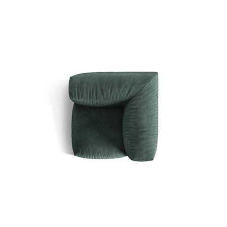 Martina Modulares Sofa Sitzelement, Linke Seite, Sitztiefe 76 cm, aus Samt in Petrol (Vogue 12), 106x106 cm von Micadoni – Bild 5