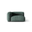 Martina Modulares Sofa Sitzelement, Linke Seite, Sitztiefe 76 cm, aus Samt in Petrol (Vogue 12), 120x106 cm von Micadoni – Bild 1