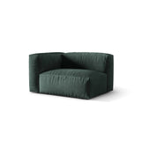 Martina Modulares Sofa Sitzelement, Linke Seite, Sitztiefe 76 cm, aus Samt in Petrol (Vogue 12), 120x106 cm von Micadoni – Bild 3