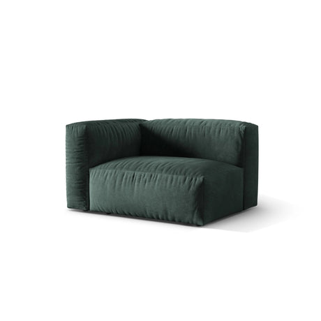 Martina Modulares Sofa Sitzelement, Linke Seite, Sitztiefe 76 cm, aus Samt in Petrol (Vogue 12), 120x106 cm von Micadoni – Bild 3