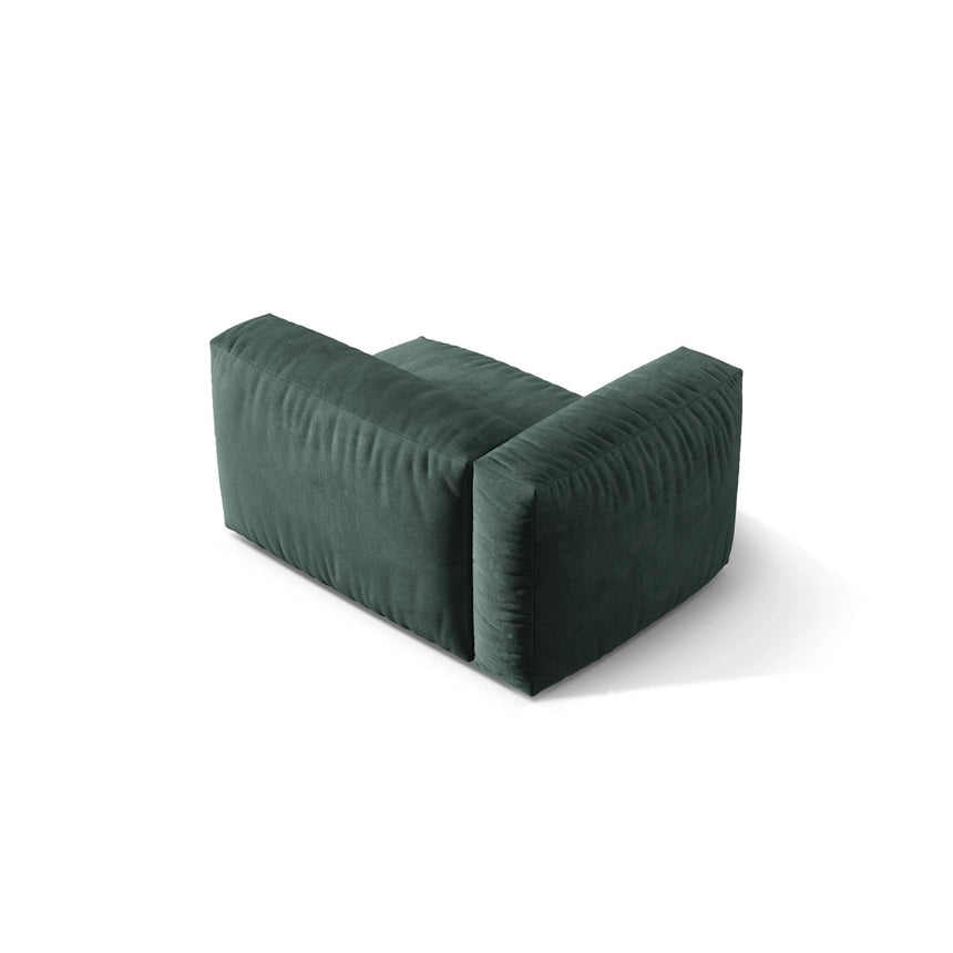 Martina Modulares Sofa Sitzelement, Linke Seite, Sitztiefe 76 cm, aus Samt in Petrol (Vogue 12), 120x106 cm von Micadoni – Bild 4