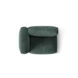 Martina Modulares Sofa Sitzelement, Linke Seite, Sitztiefe 76 cm, aus Samt in Petrol (Vogue 12), 120x106 cm von Micadoni – Bild 5