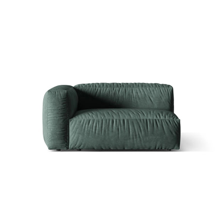 Martina Modulares Sofa Sitzelement, Linke Seite, Sitztiefe 76 cm, aus Samt in Petrol (Vogue 12), 160x106 cm von Micadoni – Bild 1