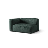 Martina Modulares Sofa Sitzelement, Linke Seite, Sitztiefe 76 cm, aus Samt in Petrol (Vogue 12), 160x106 cm von Micadoni – Bild 3
