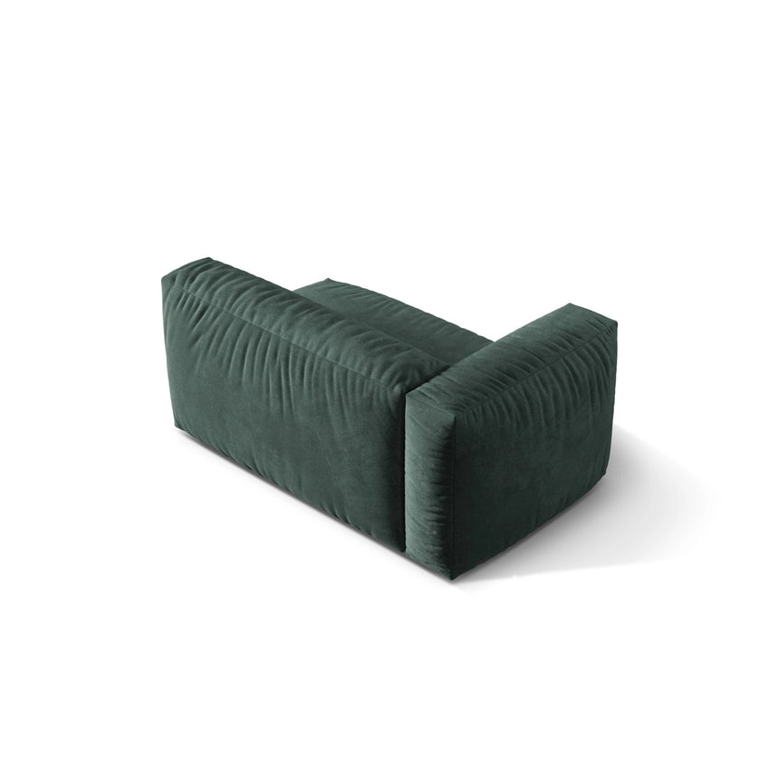 Martina Modulares Sofa Sitzelement, Linke Seite, Sitztiefe 76 cm, aus Samt in Petrol (Vogue 12), 160x106 cm von Micadoni – Bild 4