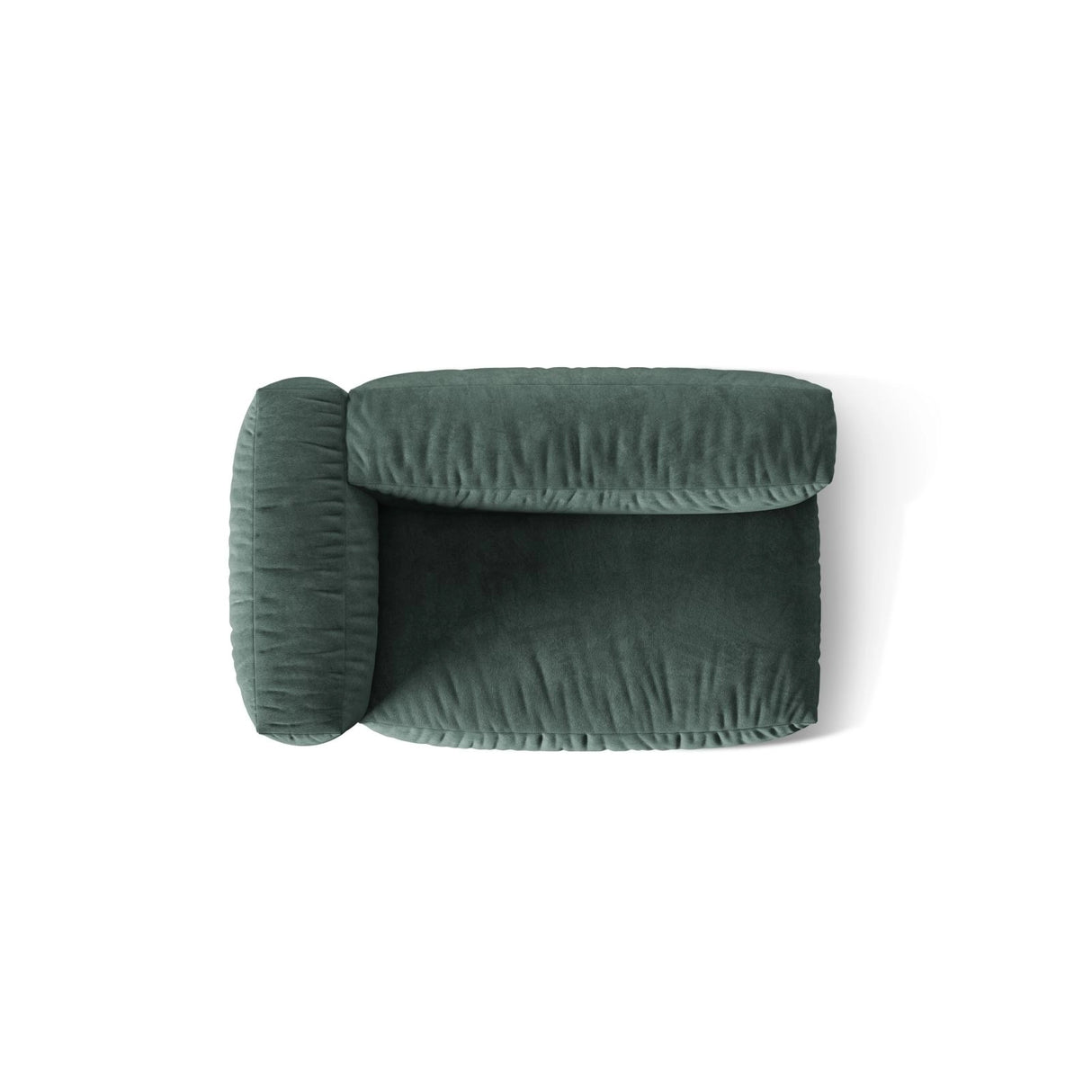 Martina Modulares Sofa Sitzelement, Linke Seite, Sitztiefe 76 cm, aus Samt in Petrol (Vogue 12), 160x106 cm von Micadoni – Bild 5