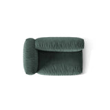 Martina Modulares Sofa Sitzelement, Linke Seite, Sitztiefe 76 cm, aus Samt in Petrol (Vogue 12), 160x106 cm von Micadoni – Bild 5