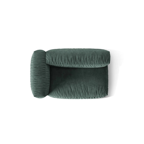 Martina Modulares Sofa Sitzelement, Linke Seite, Sitztiefe 76 cm, aus Samt in Petrol (Vogue 12), 160x106 cm von Micadoni – Bild 5