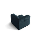 Martina Modulares Sofa Sitzelement, Linke Seite, Sitztiefe 76 cm, aus Strukturierter Stoff in Blau Jeans (Boston Ocean), 106x106 cm von Micadoni – Bild 4