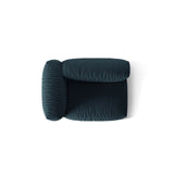 Martina Modulares Sofa Sitzelement, Linke Seite, Sitztiefe 76 cm, aus Strukturierter Stoff in Blau Jeans (Boston Ocean), 120x106 cm von Micadoni – Bild 5