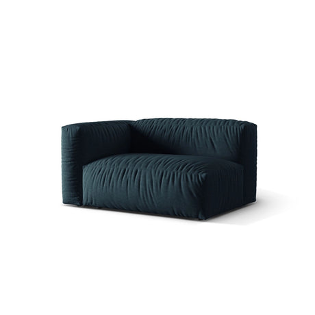 Martina Modulares Sofa Sitzelement, Linke Seite, Sitztiefe 76 cm, aus Strukturierter Stoff in Blau Jeans (Boston Ocean), 160x106 cm von Micadoni – Bild 3