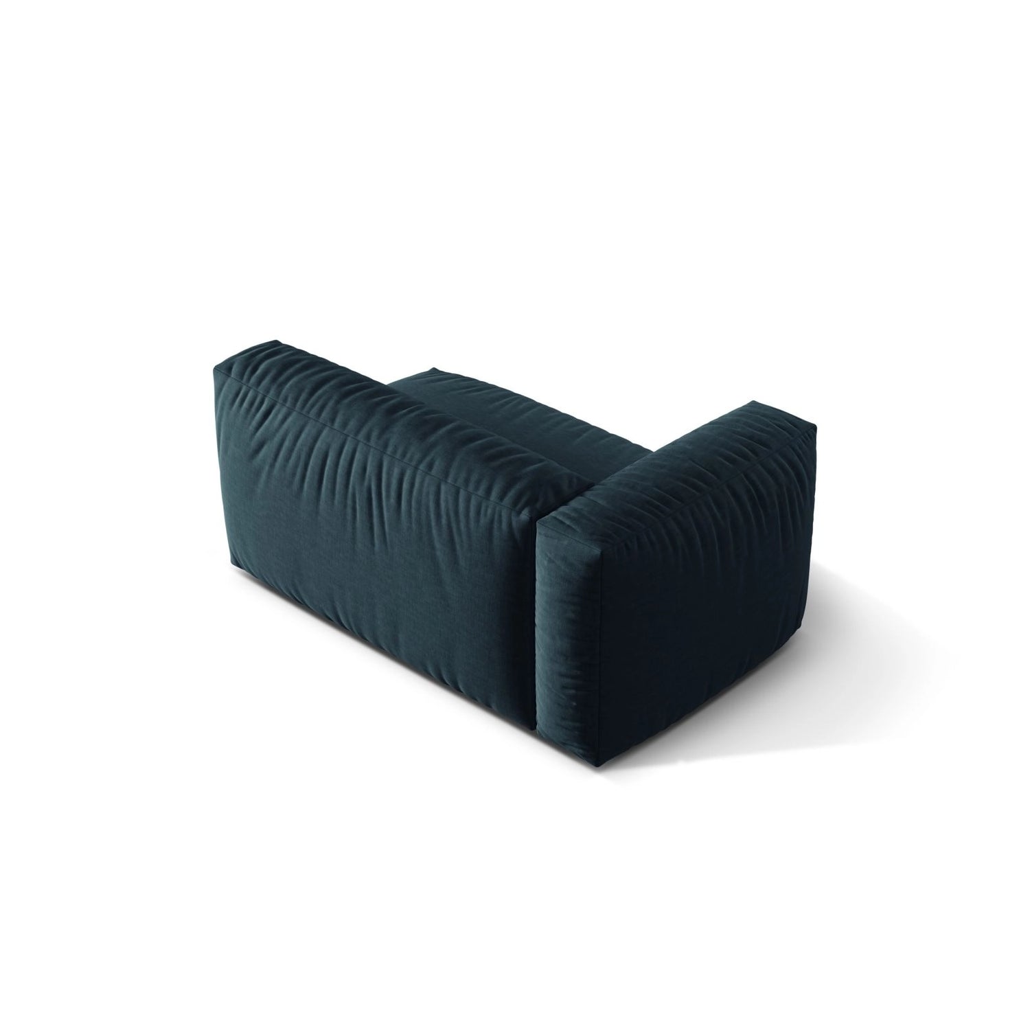 Martina Modulares Sofa Sitzelement, Linke Seite, Sitztiefe 76 cm, aus Strukturierter Stoff in Blau Jeans (Boston Ocean), 160x106 cm von Micadoni – Bild 4
