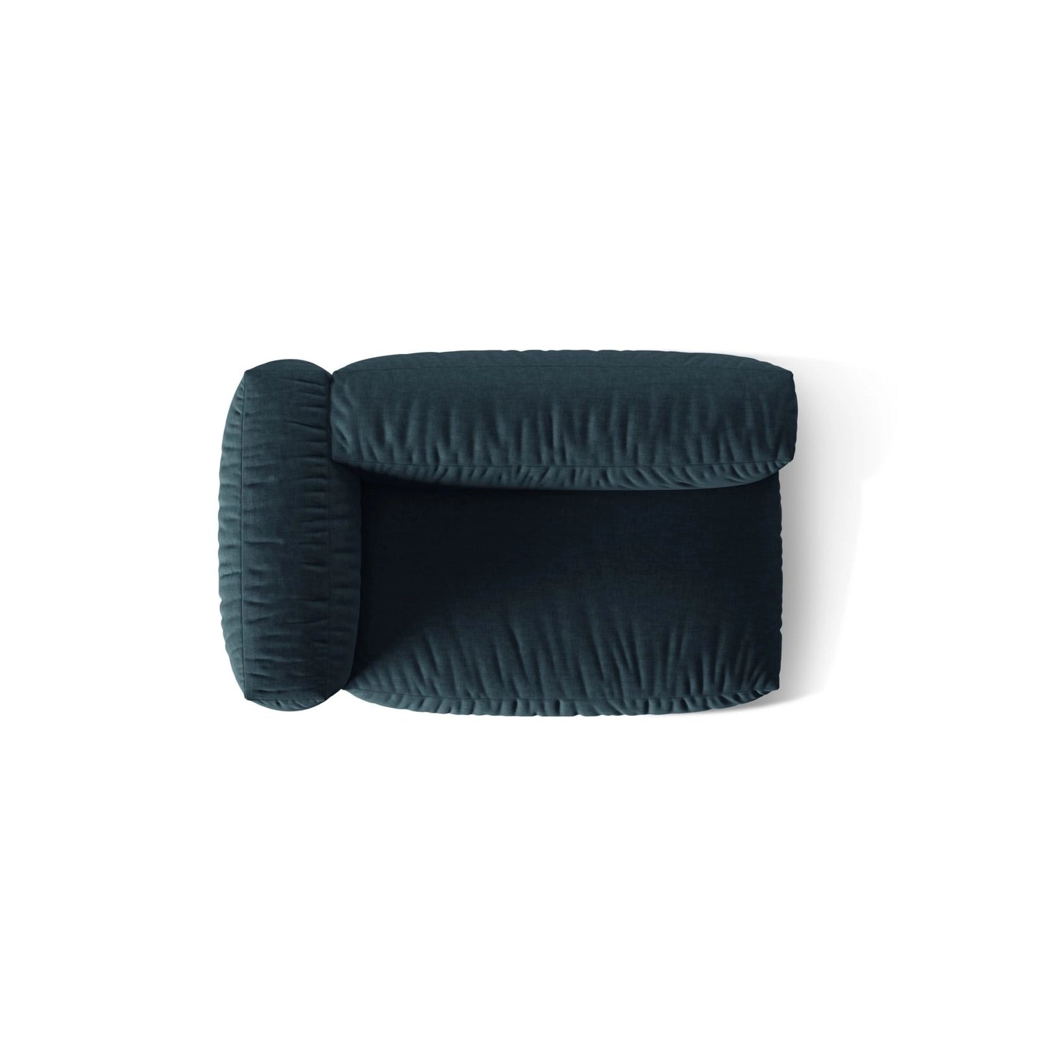 Martina Modulares Sofa Sitzelement, Linke Seite, Sitztiefe 76 cm, aus Strukturierter Stoff in Blau Jeans (Boston Ocean), 160x106 cm von Micadoni – Bild 5