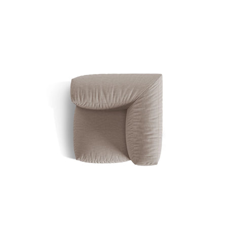 Martina Modulares Sofa Sitzelement, Linke Seite, Sitztiefe 76 cm, aus Strukturierter Stoff in Dunkelbeige (Boston Trufa), 106x106 cm von Micadoni – Bild 5
