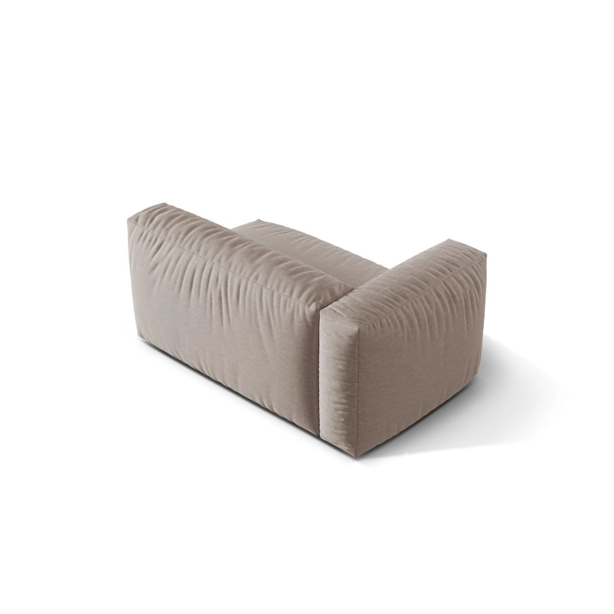 Martina Modulares Sofa Sitzelement, Linke Seite, Sitztiefe 76 cm, aus Strukturierter Stoff in Dunkelbeige (Boston Trufa), 160x106 cm von Micadoni – Bild 4
