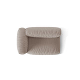 Martina Modulares Sofa Sitzelement, Linke Seite, Sitztiefe 76 cm, aus Strukturierter Stoff in Dunkelbeige (Boston Trufa), 160x106 cm von Micadoni – Bild 5