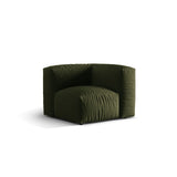 Martina Modulares Sofa Sitzelement, Linke Seite, Sitztiefe 76 cm, aus Strukturierter Stoff in Grün (Boston Forest), 106x106 cm von Micadoni – Bild 3