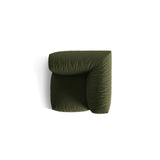 Martina Modulares Sofa Sitzelement, Linke Seite, Sitztiefe 76 cm, aus Strukturierter Stoff in Grün (Boston Forest), 106x106 cm von Micadoni – Bild 5
