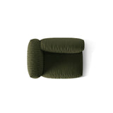 Martina Modulares Sofa Sitzelement, Linke Seite, Sitztiefe 76 cm, aus Strukturierter Stoff in Grün (Boston Forest), 120x106 cm von Micadoni – Bild 5