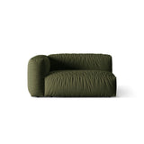 Martina Modulares Sofa Sitzelement, Linke Seite, Sitztiefe 76 cm, aus Strukturierter Stoff in Grün (Boston Forest), 160x106 cm von Micadoni – Bild 1