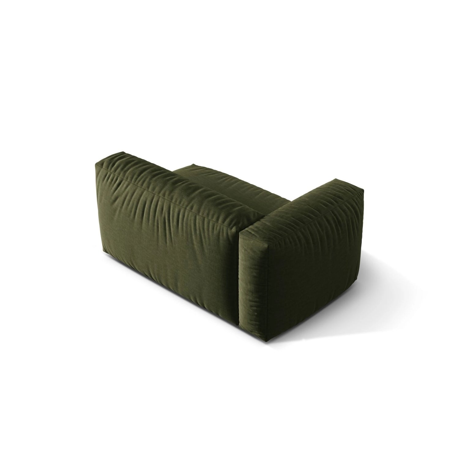 Martina Modulares Sofa Sitzelement, Linke Seite, Sitztiefe 76 cm, aus Strukturierter Stoff in Grün (Boston Forest), 160x106 cm von Micadoni – Bild 4
